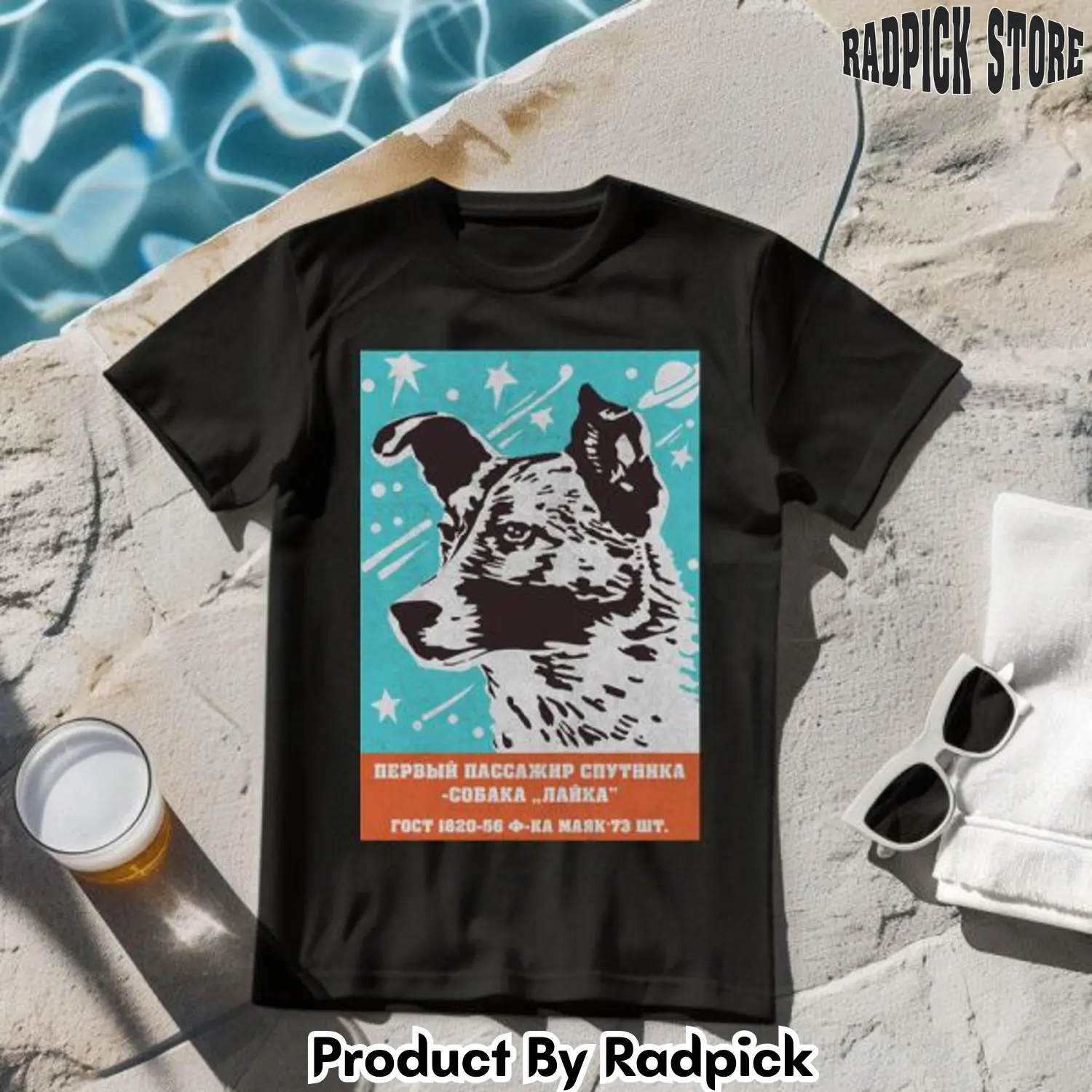 Laika dog sputnik space tshirt rp2635458